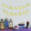 Ramadan Mubarak Gold Letter Buntings