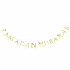 Ramadan Mubarak Gold Letter Buntings